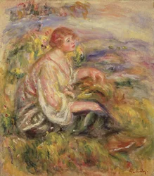 Frau auf einem Hügel, ca. 1916-18